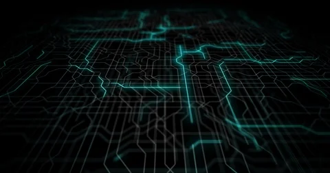 4K loop of Circuit board, Motherboard, Digital chip. Tech science background. Stock Footage 124583136
