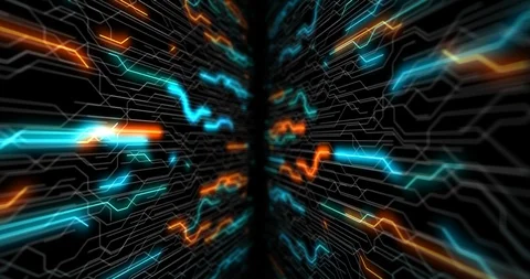 4K loop of Circuit board, Motherboard, Digital chip. Tech science background. Stock Footage 124604940
