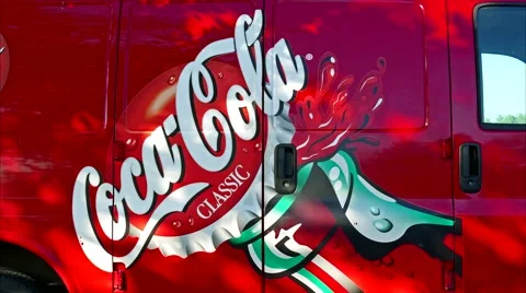 4K loop, Coca Cola delivery truck Stock Footage 57276241