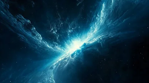 4K Loop Deep Blue Nebula | Cosmic Space Timelapse Loop Stock Footage 304714048