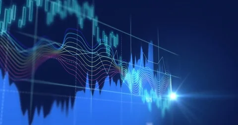 4k loop financial chart background  footage Stock Footage 75643133