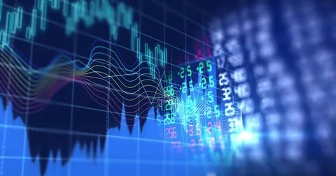 4k loop financial chart background  footage Stock Footage 75644927
