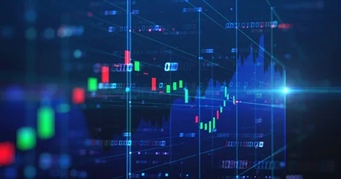 4k loop financial chart background  footage Stock Footage 87445178