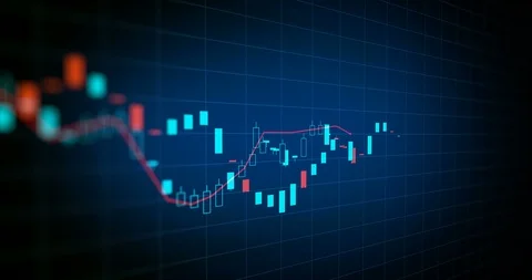4k loop financial chart background  footage Stock Footage 87631514