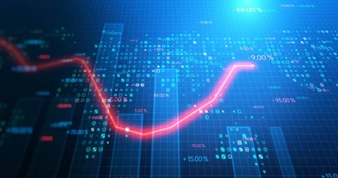4k loop financial chart background  footage Stock Footage 88037283