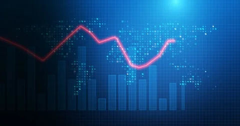 4k loop financial chart background  footage Stock Footage 88038124