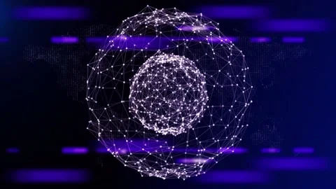 4K Loop Global network connection and data connections Animation. 库存影片 178372677