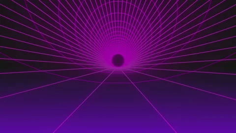 4K Loop Glow Geometric Tunnel Fly Through Technology Background. Stock Footage 133687621