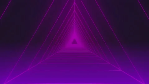 4K Loop Glow Geometric Tunnel Fly Through Technology Background. Stock Footage 133688970