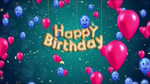 4K Loop Happy Birthday Greeting Animatio... | Stock Video | Pond5