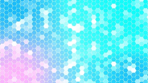 4K Loop Hexagons Mosaic Background Stock Footage 80287320