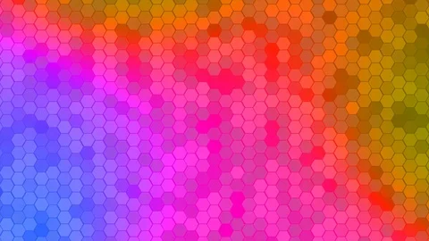 4K Loop Hexagons Mosaic Background Stock Footage 80287323