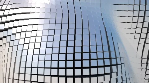 4K loop of mettalic wave of blocks Stock-Footage 62390324