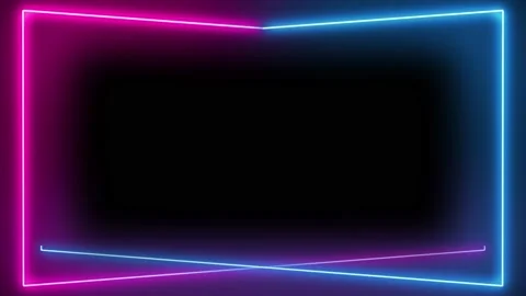 4K loop neon glow color moving seamless art background Animation. box shapes Stock Footage 157881372