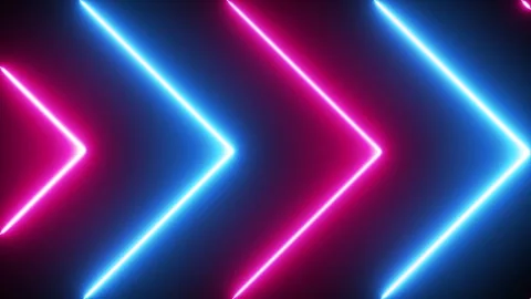 4K loop neon glowing stripes with flashing light effects. Perfect abstract Stock Footage 317552306