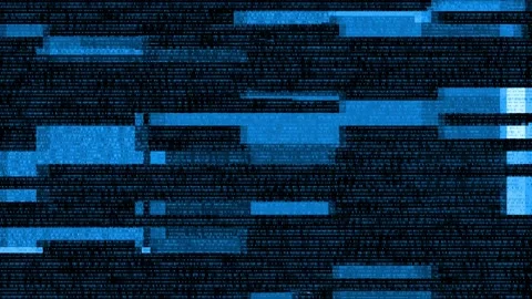 4K Loop Old VHS Glitches and Static Noise Blue Background. Stock Footage 158034318