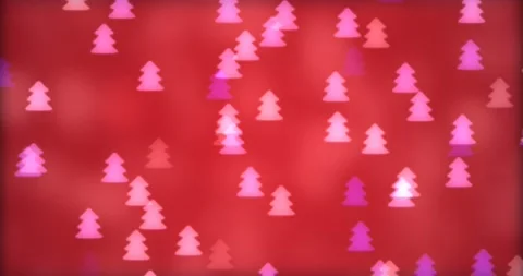 4k Loop with Red Figured Bokeh Christmas Tree Background 스톡 동영상 133025207