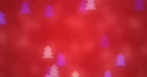 4k Loop with Red Figured Bokeh Christmas Tree Background Stock Footage 133025419
