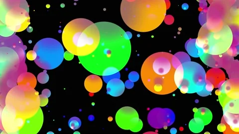 4k loop seamless abstract background with beautiful multi-colored drops in 2d Stock Footage 133247949