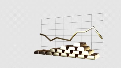 4K Loop Statistics Alpha Golden Bullions Stock Footage 236204436