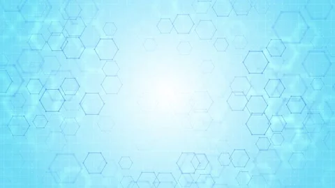 4K loop Technology hexagons structure or molecular connect elements. 動画素材 151127680