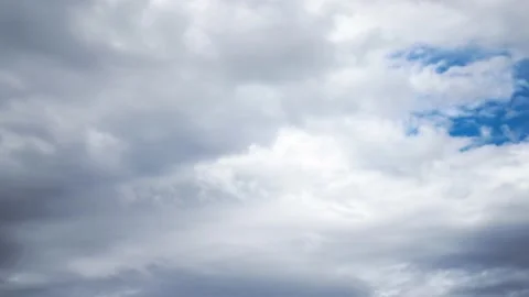 4K Loop of white clouds over blue sky time lapse Stock Footage 133451787