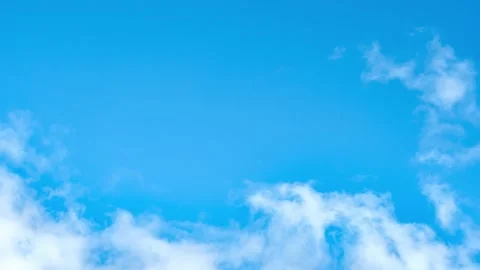 4K Loop of white clouds over sky time lapse Stock Footage 134819429
