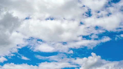 4K Loop of white clouds over sky time lapse Video stock 135689005