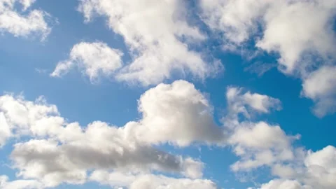 4K Loop of white clouds over sky time lapse Stock Footage 136232869