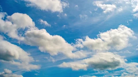 4K Loop of white clouds over sky time lapse Stock Footage 136411929