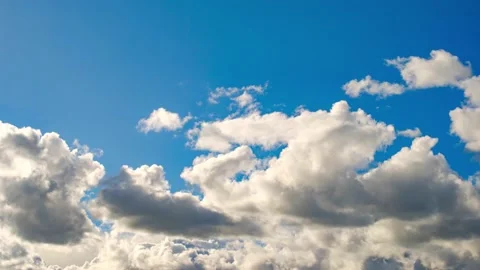 4K Loop of white clouds over sky time lapse Stock Footage 140120744