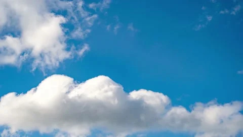 4K Loop of white clouds over sky time lapse Stock Footage 140546082