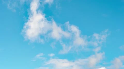 4K Loop of white clouds over sky time lapse Stock Footage 141958392