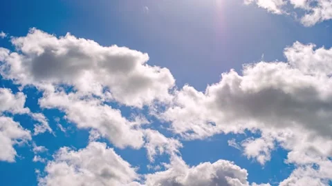 4K Loop of white clouds over sky time lapse Stock Footage 142524503