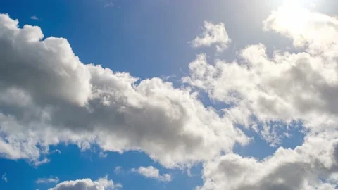 4K Loop of white clouds over sky time lapse Stock Footage 142574207