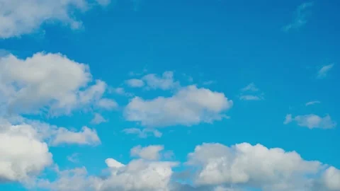 4K Loop of white clouds over sky time lapse Stock Footage 142575042