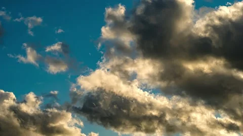 4K Loop of white clouds over sky time lapse Stock Footage 154123273