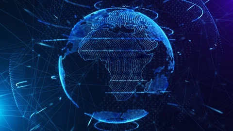 4K loopable 3d animation of a spinning globe with a growing global network Stock Footage 89665110