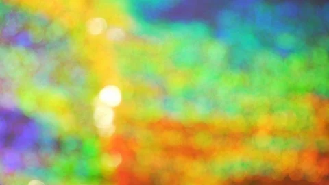 4k Loopable abstract multicolor background of rainbow colored bokeh Stock Footage 104112224