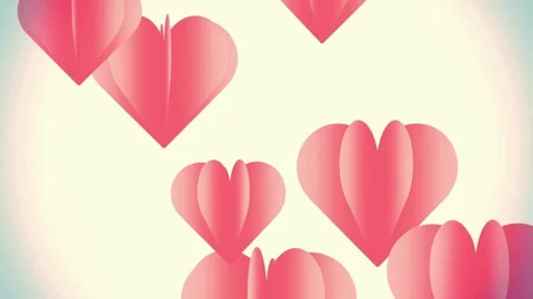 4K loopable animated heart pattern background Gift and wishes for web card. Stock Footage 336562538