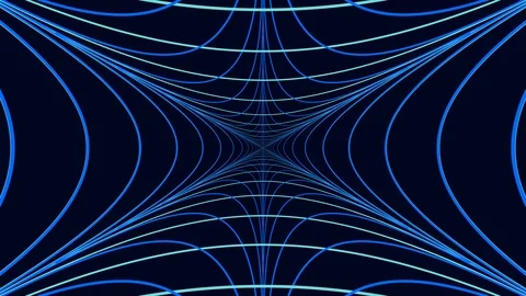 4K Loopable Futuristic Abstract Background With Flying Into Digital Tunnel Stock Footage 124504108