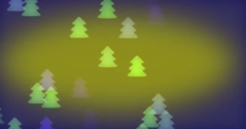 4k Loopable Multicolored Figured Bokeh. Motion with  Defocused Christmas Tree Video stock 139011622