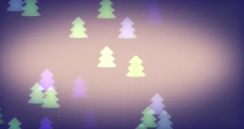 4k Loopable Multicolored Figured Bokeh. Motion with  Defocused Christmas Tree Video stock 139011849