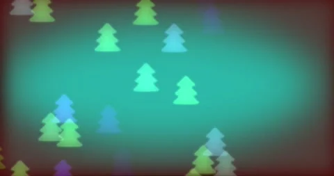 4k Loopable Multicolored Figured Bokeh. Motion with  Defocused Christmas Tree Video stock 139012128