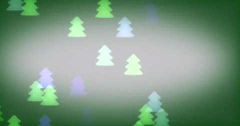 4k Loopable Multicolored Figured Bokeh. Motion with  Defocused Christmas Tree Video stock 139012287