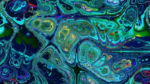 4k looped 3d bg. Abstract glossy liquid surface with beautiful pattern on it Stock Footage 201218401