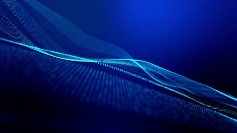 4k looped abstract background of glow particles form lines, surfaces as Stock Footage 133229087