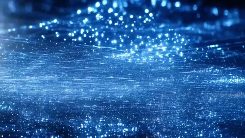 4k looped abstract blue background of glow particles form lines Stock Footage 320920684