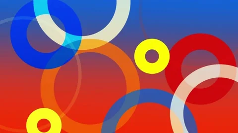 4K Looped Animated Random Circles Colorful Background Видео 108234763
