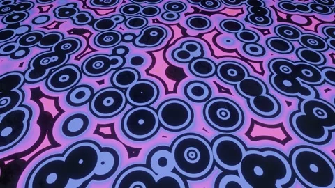 4k looped animation. Hi tech pattern on plane surface, neon glow, complex Stock Footage 206175064
